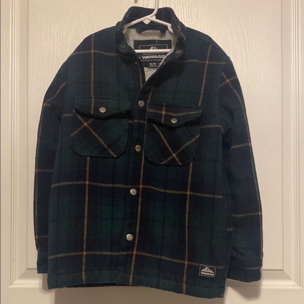 3 for $30 West49 Youth Lined Flannel Shacket
 - Green and Black